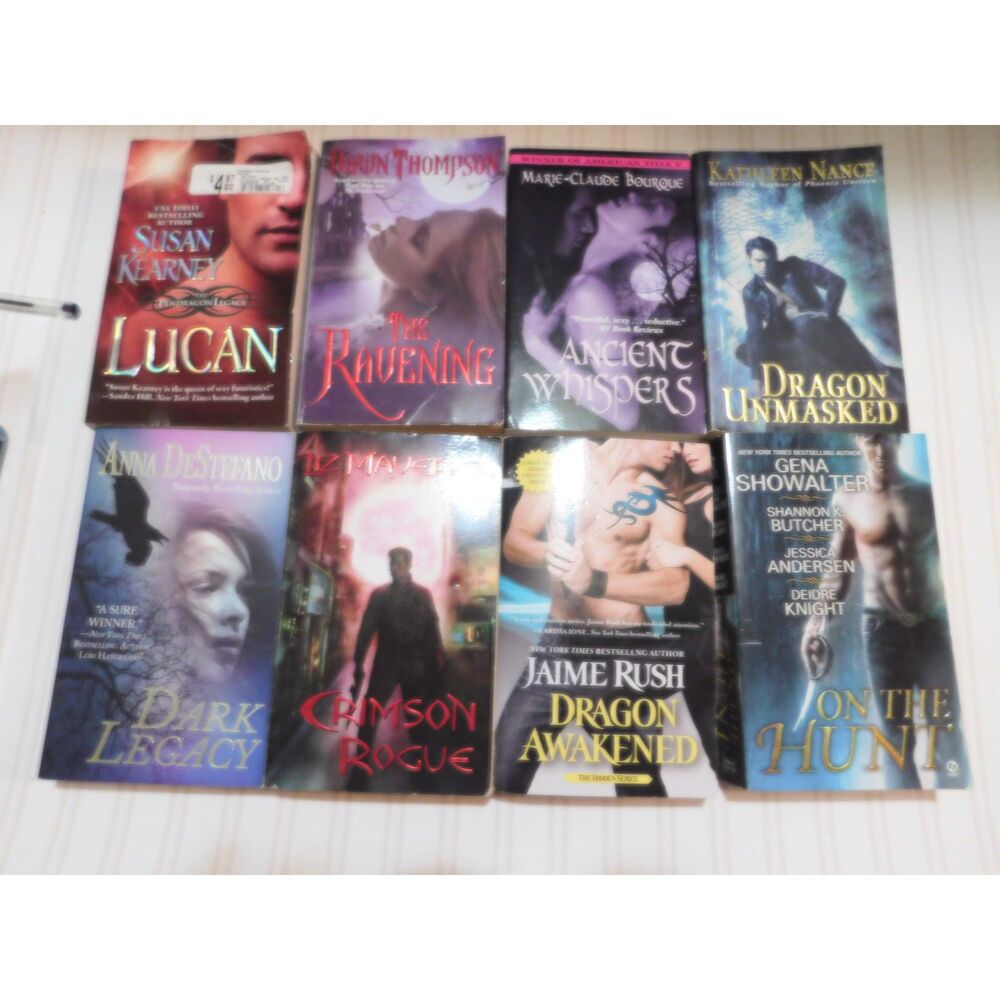Paranormal Romance  8 Book Lot Various Authors Rush Maverick Thompson Kerney